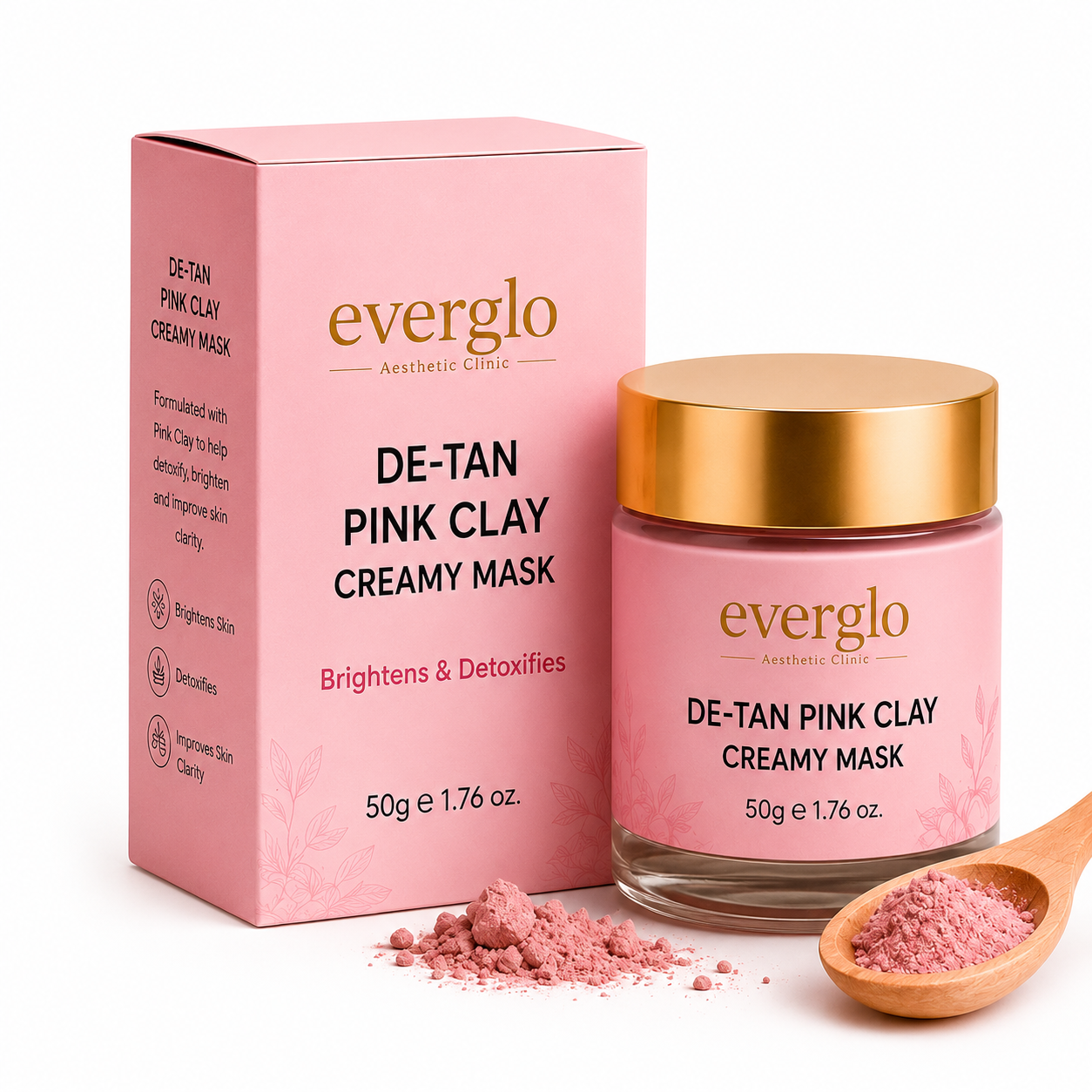 De-Tan Pink Clay Creamy Mask De-Tan Pink Clay Creamy Mask - Image 1
